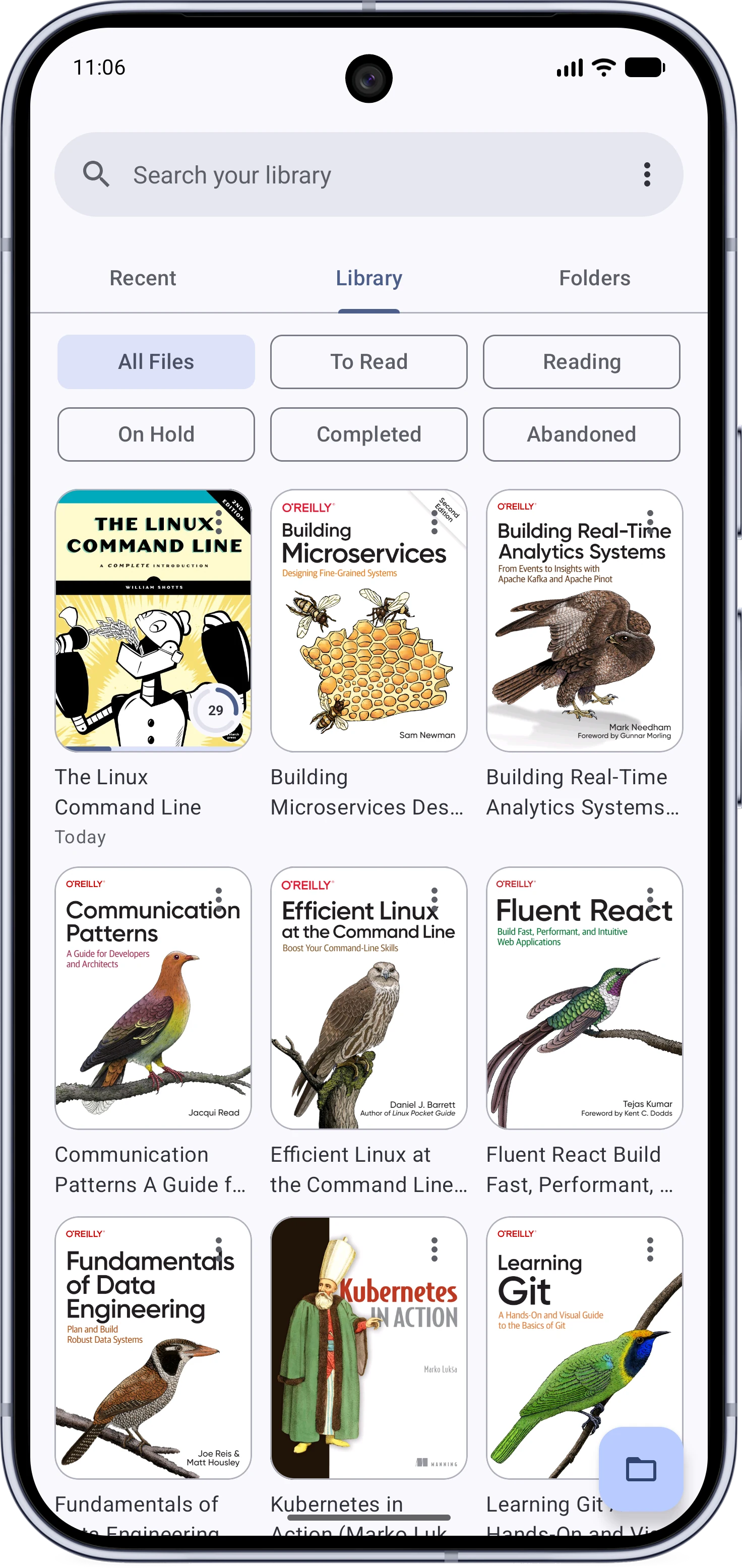 The Home screen library
