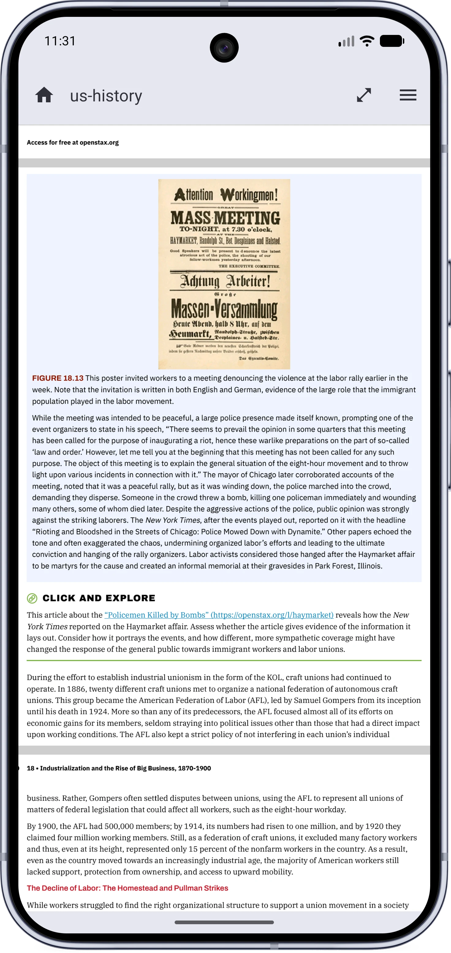 The same page with margins hidden