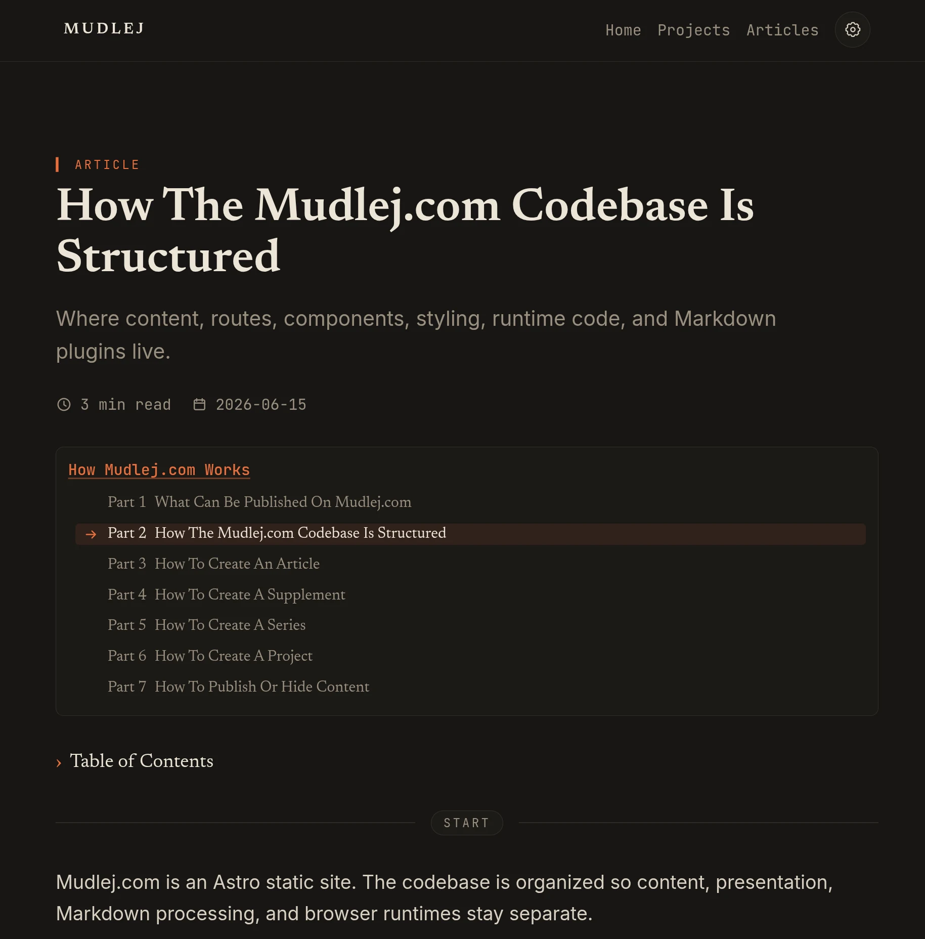 Article in Dark Mode